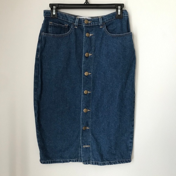 American Apparel Dresses & Skirts - American Apparel Denim Button Down Midi Skirt